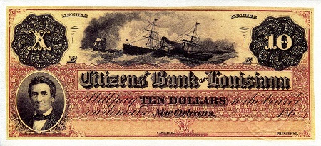 USA - Current Issues 10 Dollars Pick Number: State of Louisiana XF Banknote