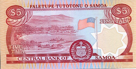 Samoa 5 Tala UNC pick #: 26a