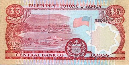 Samoa 5 Tala UNC pick #: 33c