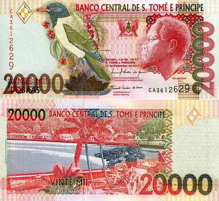Sao Tome (Saint Thomas & Prince) 20,000 Dobras Pick Number: 67d UNC Banknote