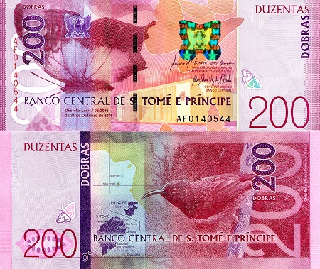 Sao Tome (Saint Thomas & Prince) 5 - 200 Dobras UNC pick #: New