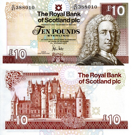 Scotland 10 Pound Pick Number: 353c UNC Banknote