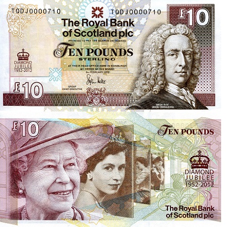Scotland 10 Pound Pick Number: 368 UNC Banknote