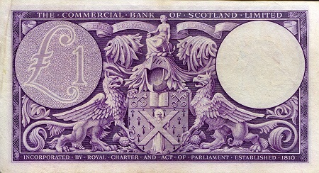 Scotland 1 Pound VF (see scan) pick #: S332