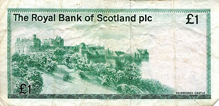 Scotland 1 Pound F (see large scan) pick #: 341b