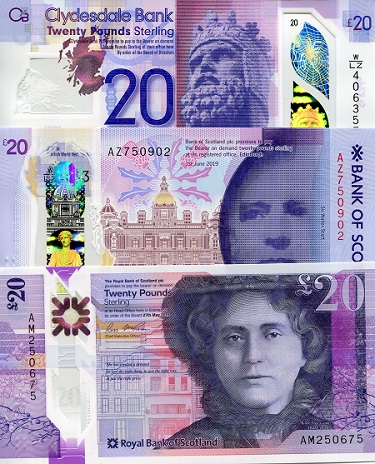 Scotland 20 Pounds Pick Number: New UNC Banknote