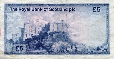 Scotland 5 Pounds F/VG (see large scan) pick #: 342a (?)