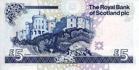Scotland 5 Pounds UNC pick #: 352e