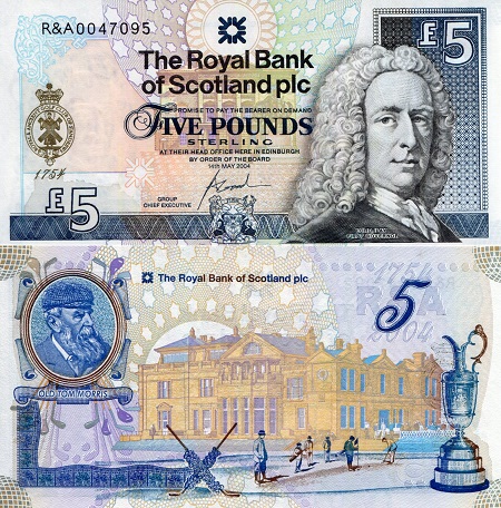 Scotland 5 Pound Pick Number: 363 UNC Banknote