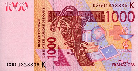 Senegal 1,000 Francs Pick Number: 715Ka UNC Banknote