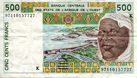 Senegal 500 Francs Pick Number: 710Kh F (See large scan) Banknote
