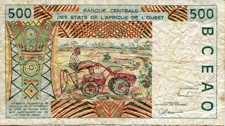 Senegal 500 Francs VG (See large scan) pick #: 710Ki