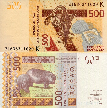 Senegal 500 Francs Pick Number: 719Kj UNC Banknote