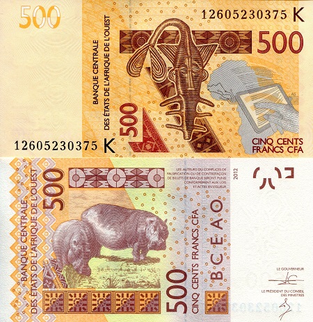 Senegal 500 Francs Pick Number: 719Ka UNC Banknote