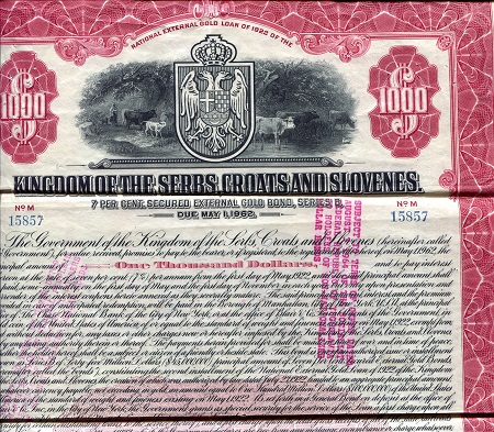 Serbia  1,000 Bond