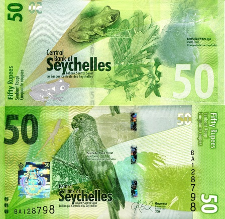 Seychelles 50 Rupees Pick Number: 49 UNC Banknote