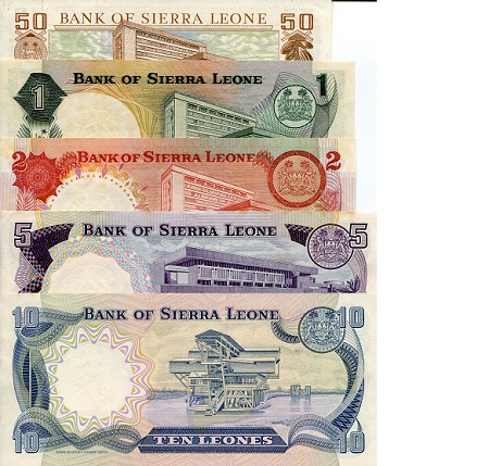 Sierra Leone 50 - 10 Cents - Leone aUNC/XF (see large scan) pick #: 9 - 13