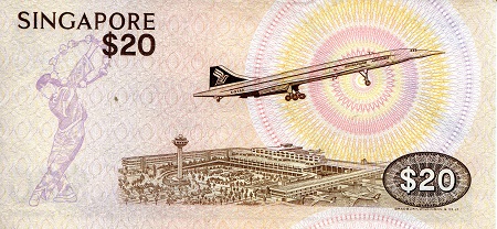 Singapore 20 Dollars aUNC pick #: 12