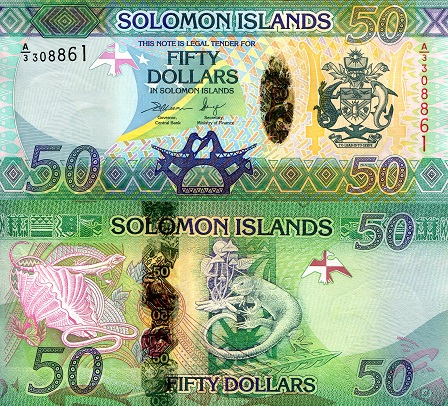 Solomon Islands 50 Dollars Pick Number: 35a UNC Banknote
