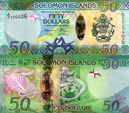 Solomon Islands 50 Dollars Pick Number: 35b UNC Banknote