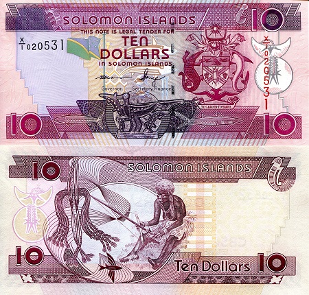 Solomon Islands 10 Dollars Pick Number: 27r UNC Banknote