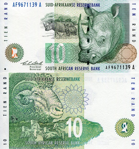 South Africa 10 Rand Pick Number: 123a UNC Banknote