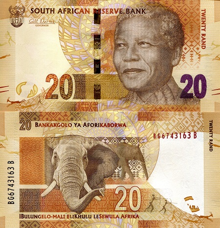 South Africa 20 Rand Pick Number: 134a UNC Banknote