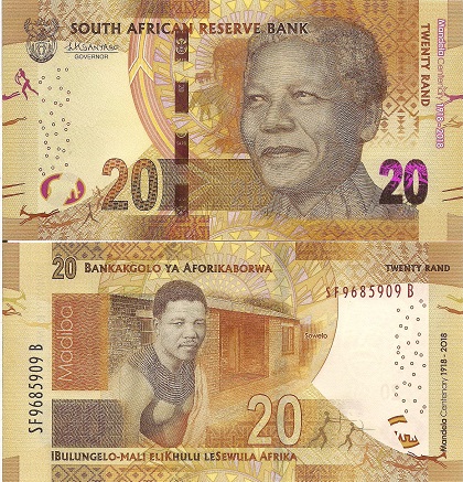 South Africa 20 Rand Pick Number: 144 UNC Banknote