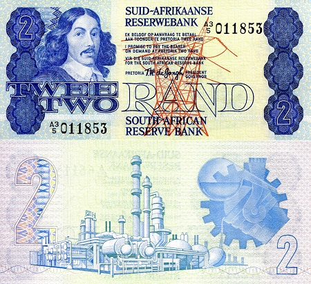 South Africa 2 Rand Pick Number: 118a UNC Banknote