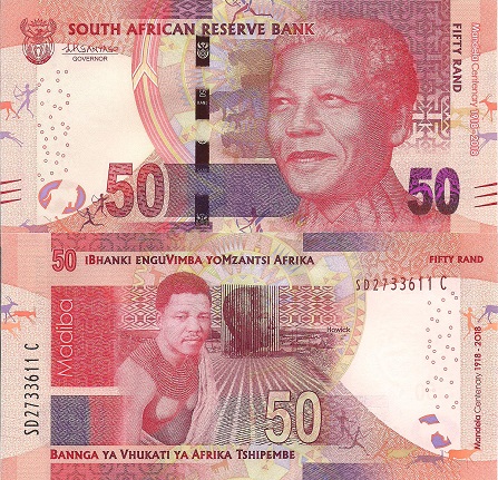 South Africa 50 Rand UNC pick #: 145