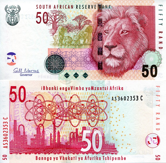 South Africa 50 Rand Pick Number: 130b UNC Banknote