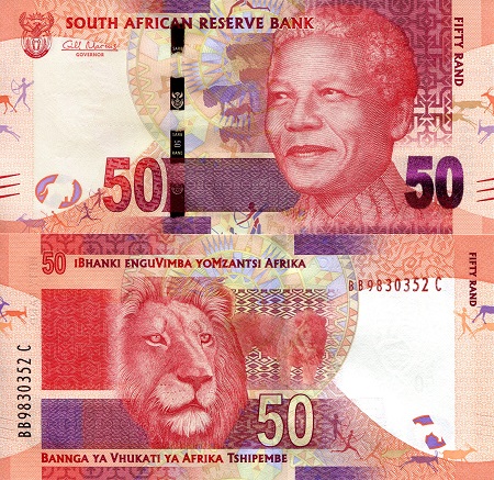 South Africa 50 Rand Pick Number: 135 UNC Banknote