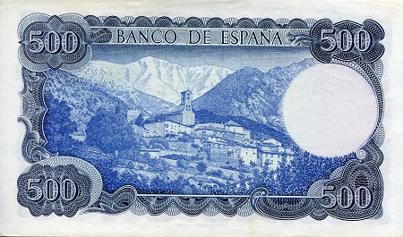 Spain 500 Pesetas VF pick #: 153