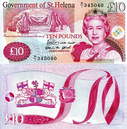 Saint Helena 10 Pound Pick Number: 12a UNC Banknote