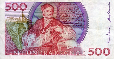 Sweden 500 Kronor VF (see large scan) pick #: 59r