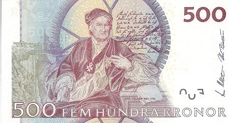Sweden 500 Kronor aUNC (see large scan) pick #: 66a