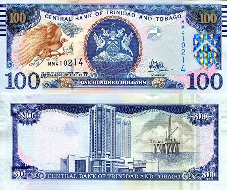 Trinidad and Tobago 100 Dollars Pick Number: 51Bb UNC Banknote