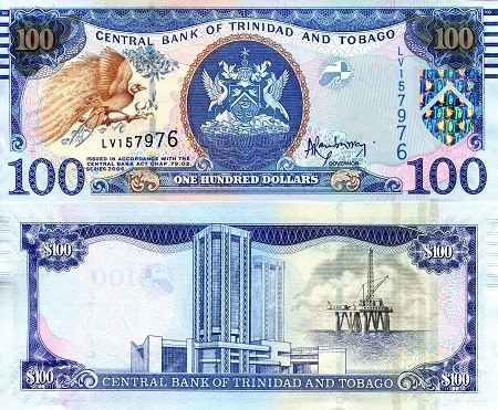 Trinidad and Tobago 100 Dollars Pick Number: 51b UNC Banknote
