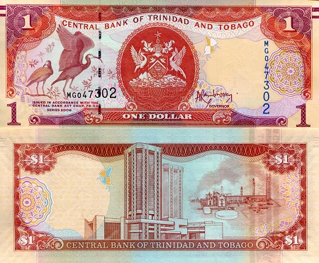 Trinidad and Tobago 1 Dollar Pick Number: 46Aa UNC Banknote