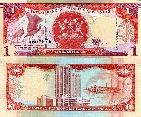 Trinidad and Tobago 1 Dollar Pick Number: 46Ab UNC Banknote