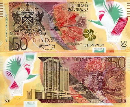 Trinidad and Tobago 50 Dollar Pick Number: 59 UNC Banknote
