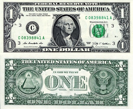 USA - Current Issues 1 Dollar Pick Number: 530 UNC Banknote