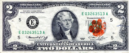 USA - Current Issues 2 Dollars Pick Number: 461 VF/F (See large scan) Banknote