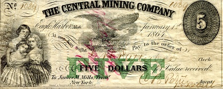 USA - Local Currency and Scrip 5 Dollars Pick Number: NP VF (see scan) Banknote