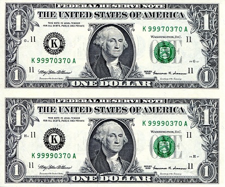 USA - Current Issues 1 Dollar Pick Number: 504 UNC Banknote