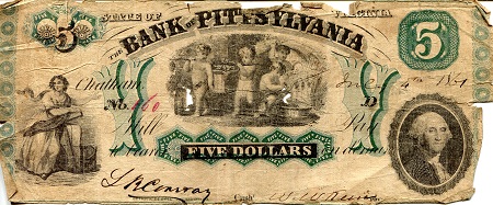 USA - Local Currency and Scrip 5 Dollars Pick Number: NP Poor (see scan) Banknote