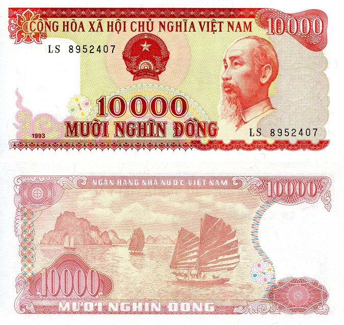 Vietnam 10,000 Dong Pick Number: 115 UNC Banknote