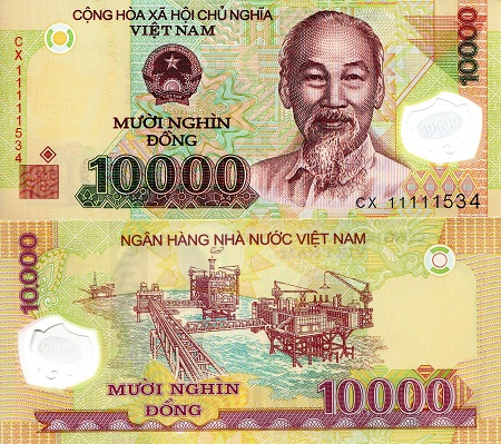 Vietnam 10,000 Dong Pick Number: 119f UNC Banknote