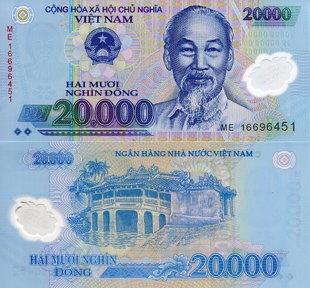 Vietnam 20,000 Dong Pick Number: 120g UNC Banknote