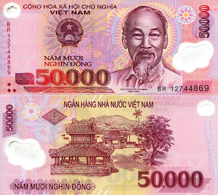 Vietnam 50,000 Dong Pick Number: 121g UNC Banknote